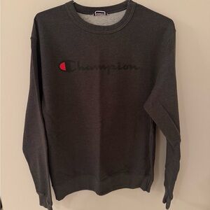 Champion Men's Dark Gray Crewneck Sweater